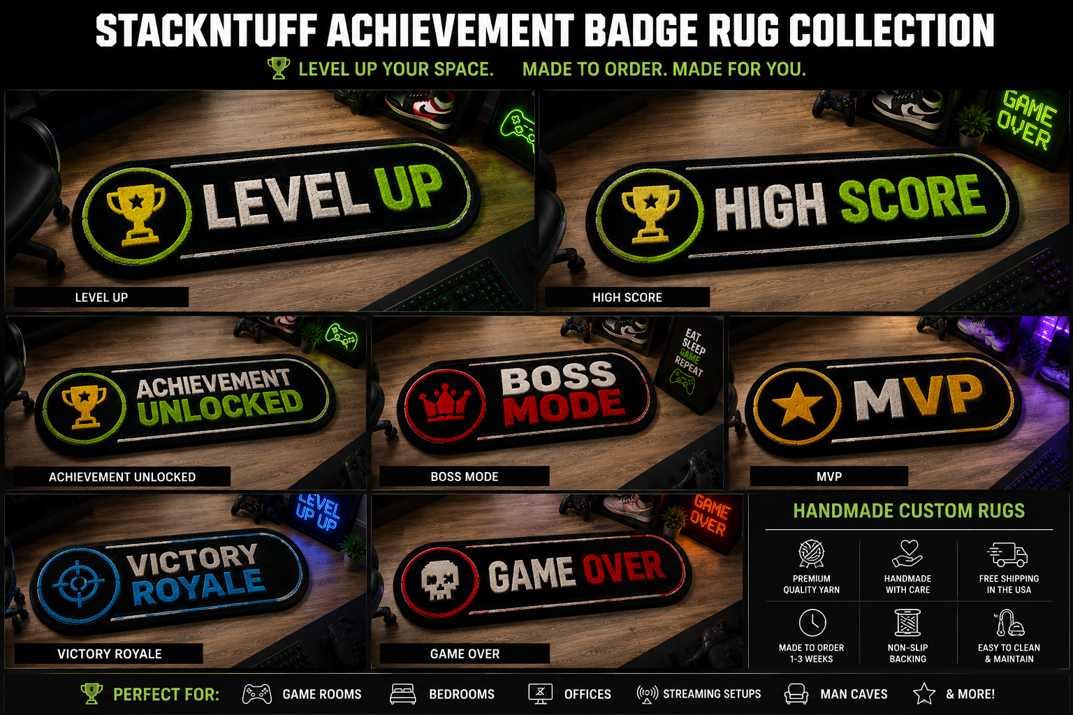 Achievement Badge Tufted Rug