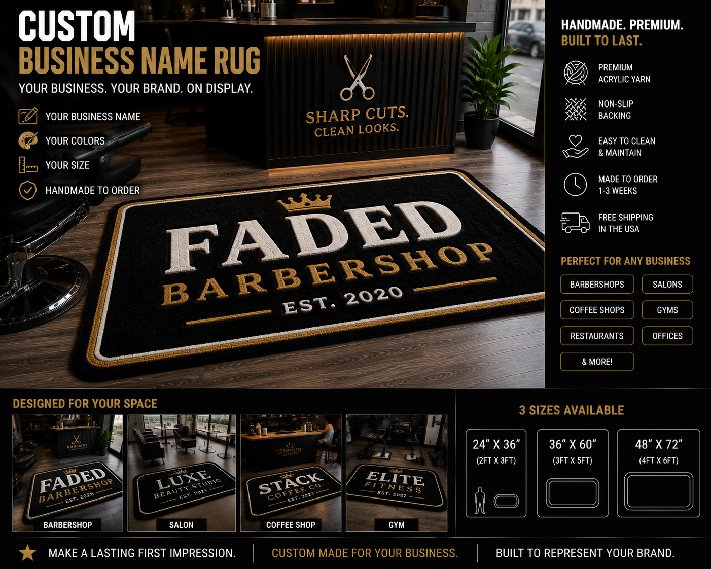 Custom Business Branding Rug