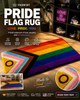 Handmade Progress Pride Flag Rug | LGBTQ+ Tufted Area Rug