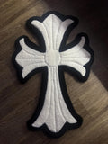 Inspired Cross Hand-Tufted Rug | Luxury Black & White Statement Chrome Hearts Piece
