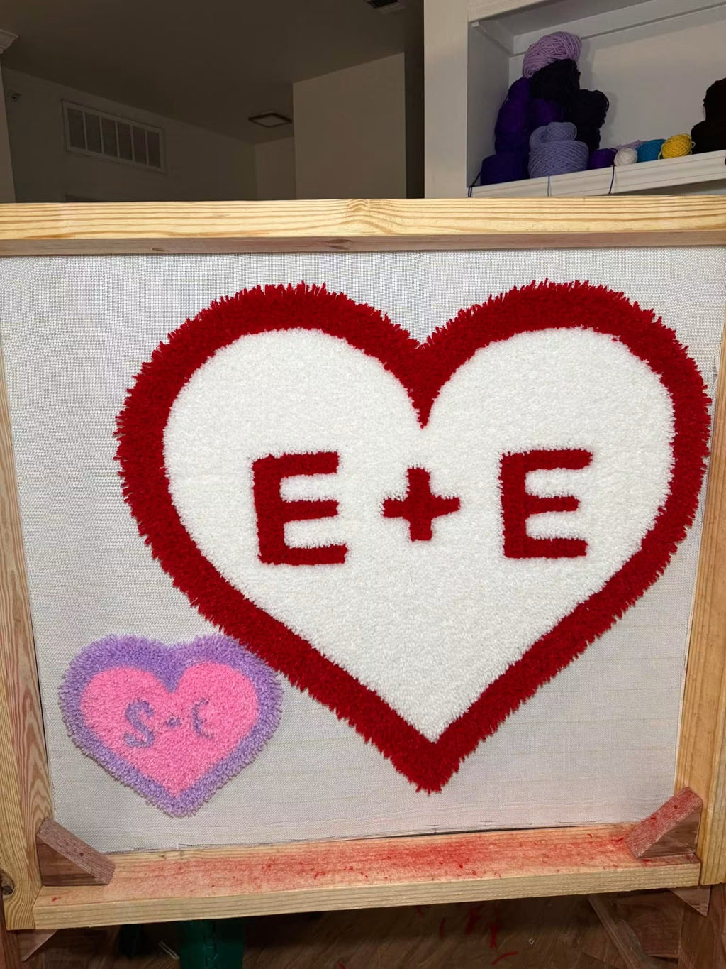 Personalized Heart Rug | Custom Initial Tufted Rug for Couples