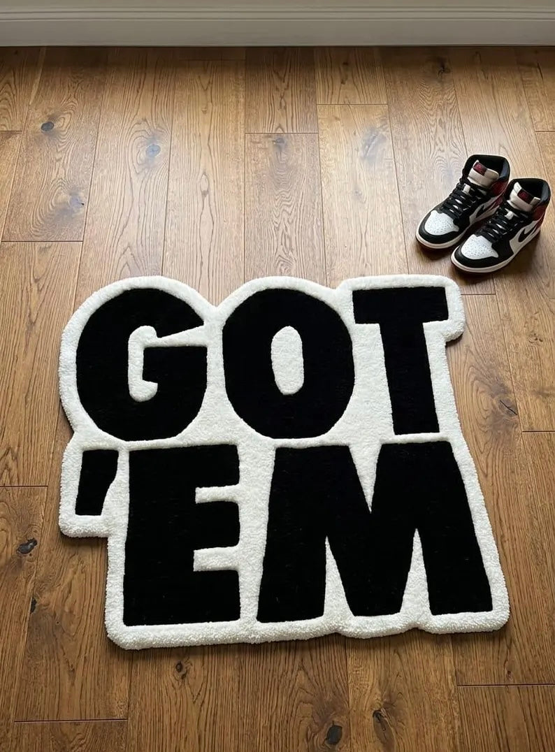 "GOT 'EM" Hand-Tufted Rug | Premium Streetwear Statement Carpet
