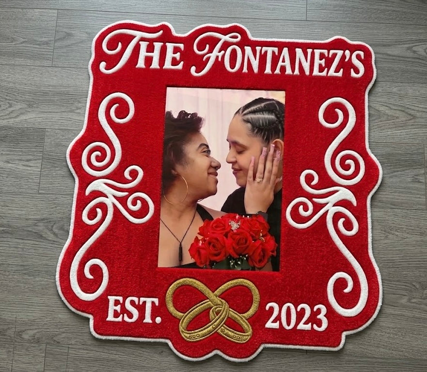 Custom 3D Photo & Hand-Tufted Luxury Anniversary Rug