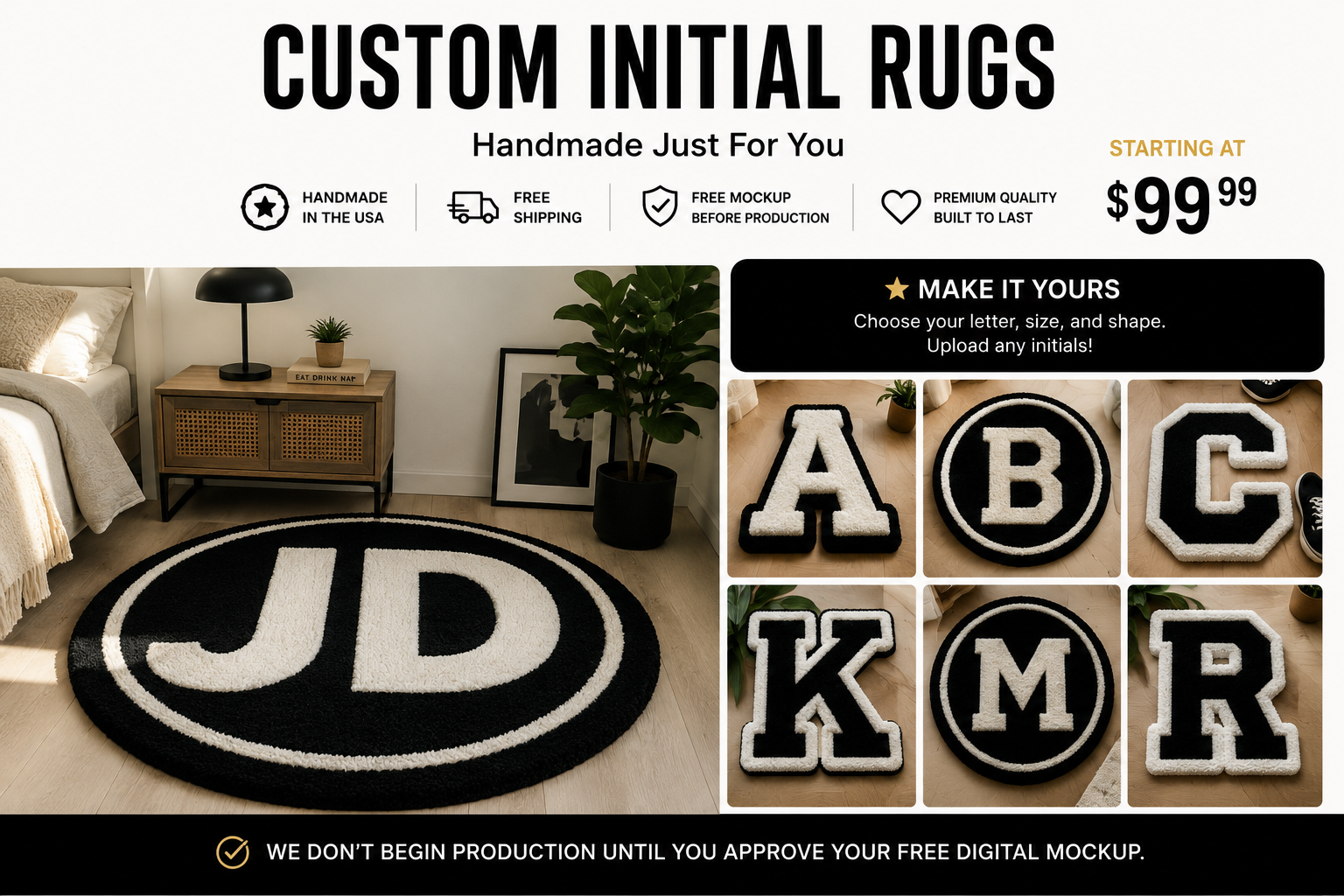 Custom Initial Rug