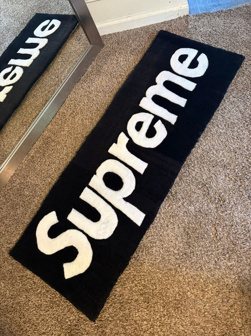 3D Textured Supreme Inspired Plush Runner