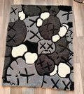KAWS-Inspired Hand-Tufted Monochrome Rug | Hypebeast Streetwear Decor