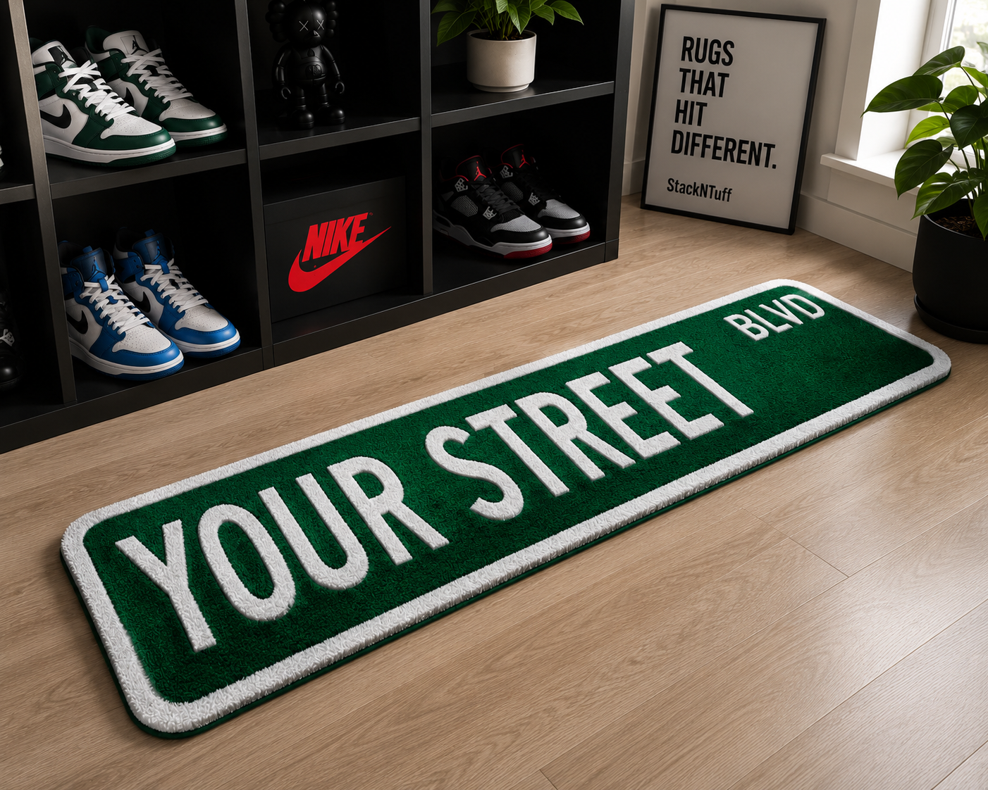 Custom Street Sign Rug
